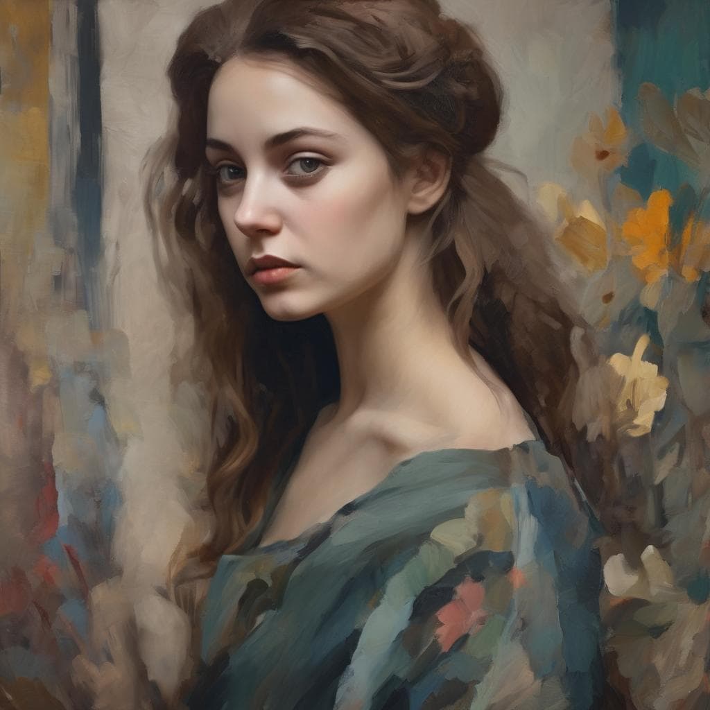 Αφαίρεση ως τεχνική ελευθερίας, πορτρέτο γυναίκας, ψυχολογική αποδέσμευση, τέχνη και ελευθερία.